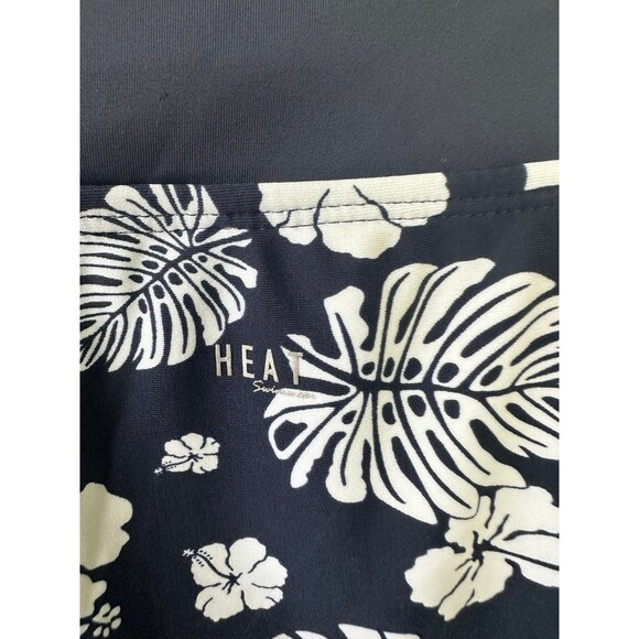 HEAT Swimwear Hawaiian Tropical Leaves Crossover Front Bikini Bottom Only S - Picture 4 of 7